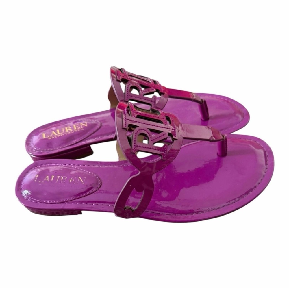 Lauren Ralph Lauren Audrie Thong Sandals Size 6.5 - Picture 4 of 5